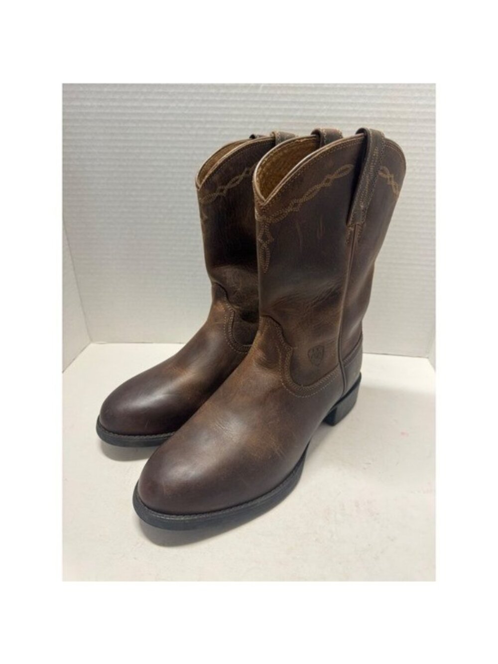 Ariat Heritage Roper Brown Leather Western Cowboy Boots Mens 7EE 10002284